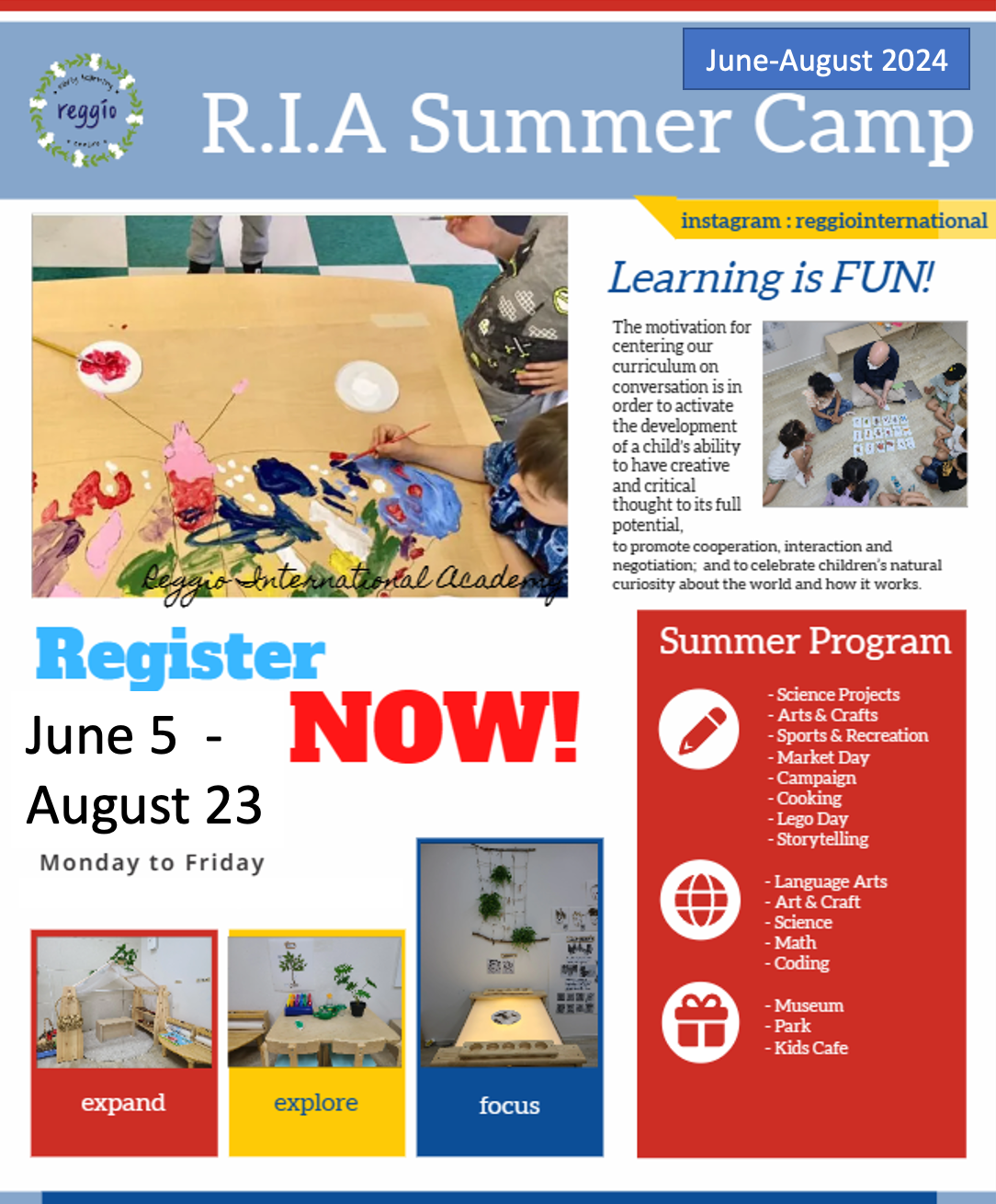 Reggio International Academy (RIA) Summer Camp